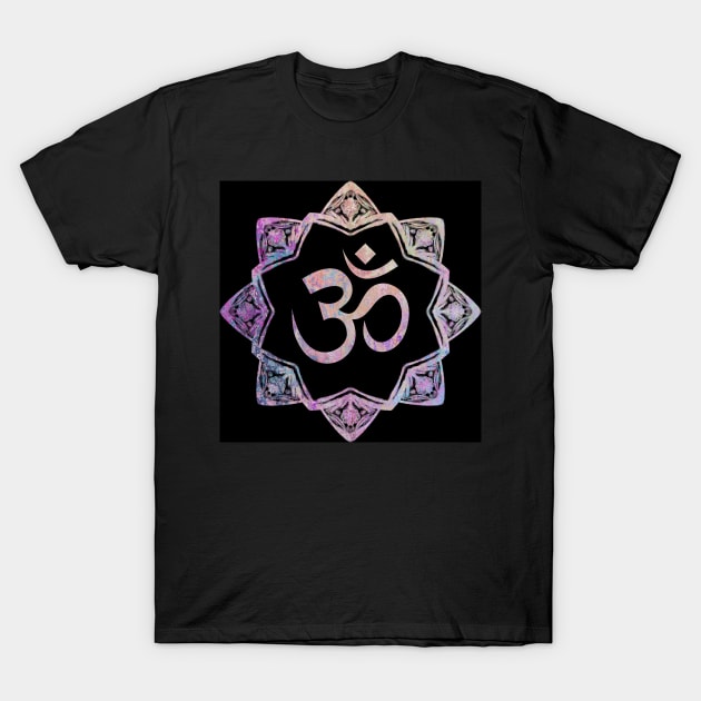 Mandala with Ohm T-Shirt by Katarina Spiralo